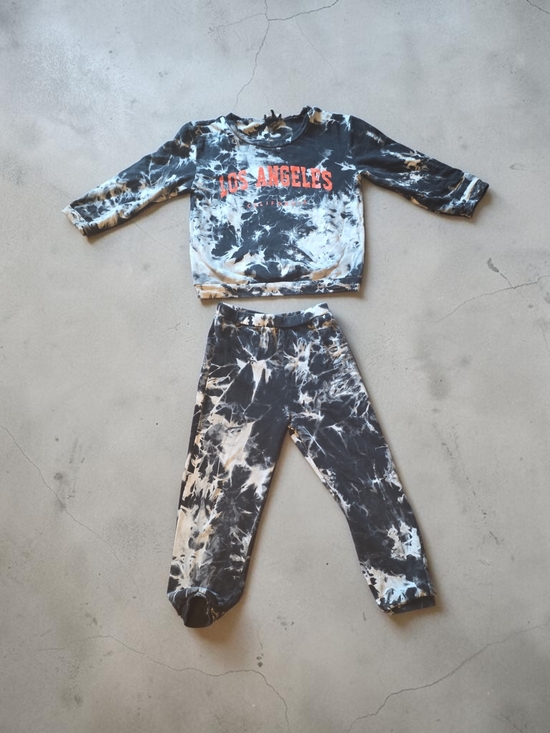 Nova Kids Other - Kids Los Angeles' Sweatshirt‎ & Joggers Set - Black/White